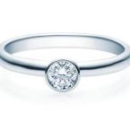 Solitaer Zarge Weissgold